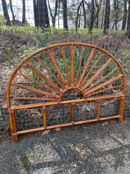 Tête de lit en rotin vintage 152cm