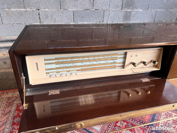 Meuble HIFI enfilade vintage radio / tourne-disques Schneider Pachanga - 1960/1962