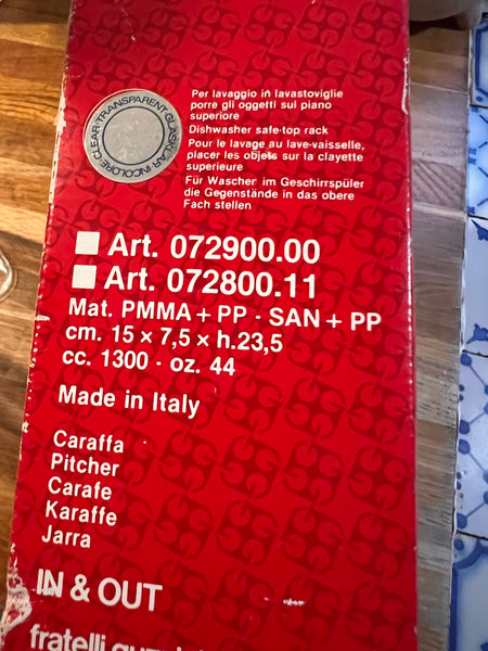 Pichet vintage In & Out par Bruno Gecchelin pour Guzzini - Années 1990