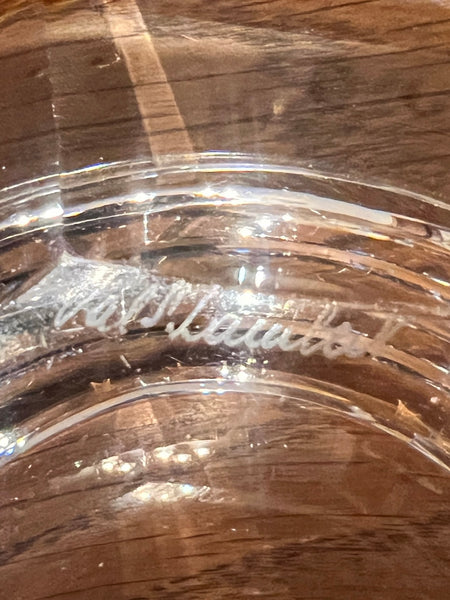 Cendrier vintage en cristal octogonal Val Saint Lambert