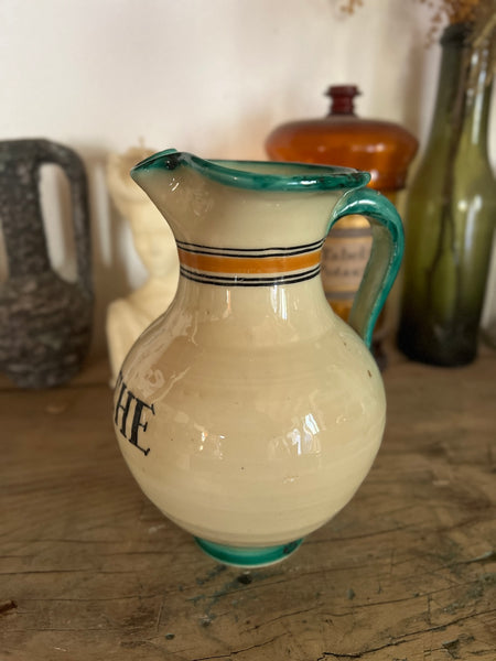 Pichet / cruche vintage Leche en céramique émaillée de Toledo - Espagne