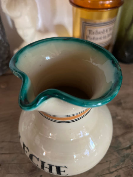 Pichet / cruche vintage Leche en céramique émaillée de Toledo - Espagne