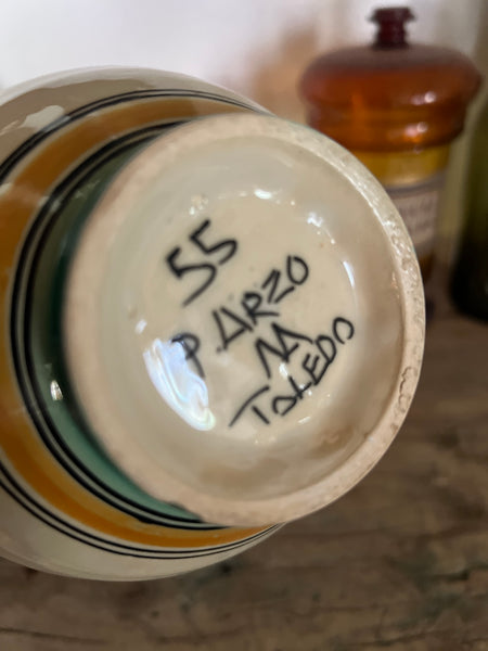 Pichet / cruche vintage Leche en céramique émaillée de Toledo - Espagne