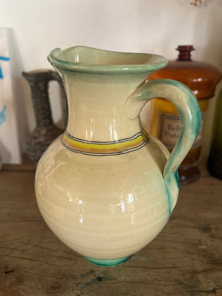 Pichet / cruche à anse vintage Vino en céramique émaillée de Toledo - Espagne