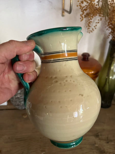 Pichet / cruche vintage Leche en céramique émaillée de Toledo - Espagne