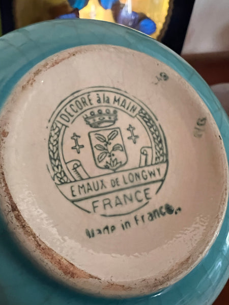 Cendrier publicitaire vintage BNCI en émaux de Longwy France - Années 60