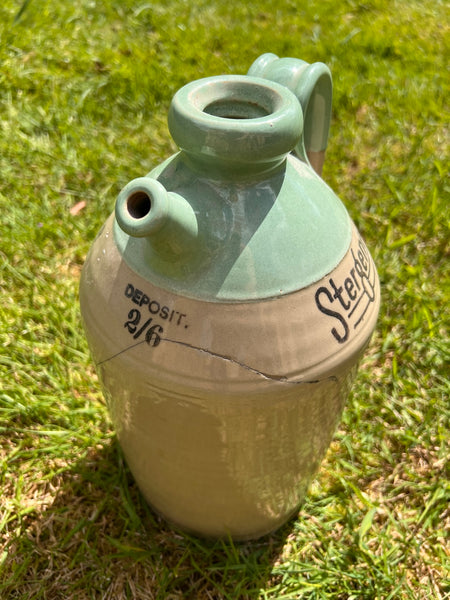 Grande bouteille en grès vintage Stergene - Angleterre - Années 30