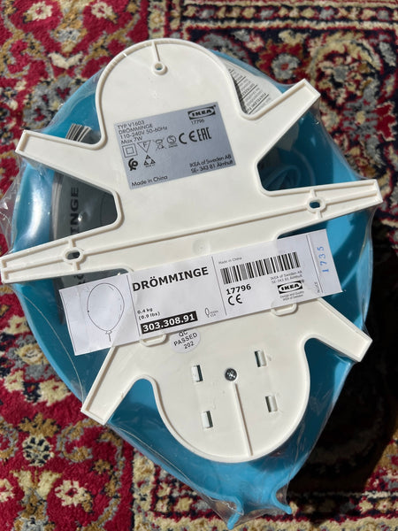 Applique vintage Ikea DRÖMMINGE bleue par Sarah Fager neuve - Années 90