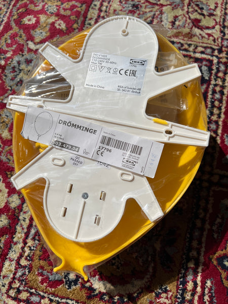 Applique vintage Ikea DRÖMMINGE jaune par Sarah Fager neuve - Années 90