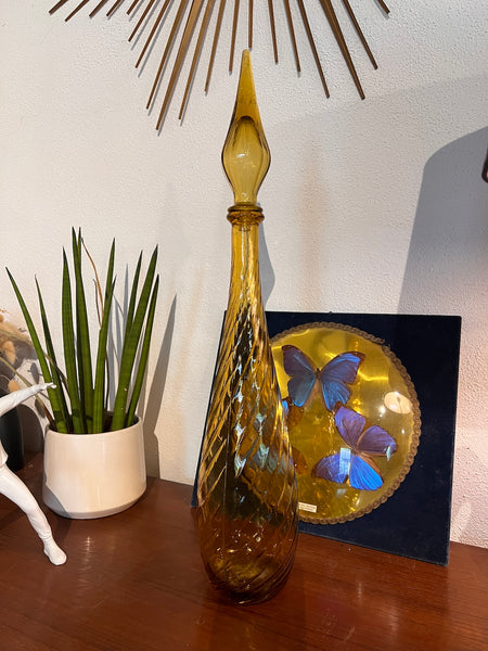 Bouteille vintage dite d'Empoli ambrée - Italie - Années 70