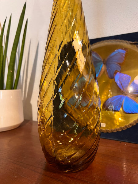 Bouteille vintage dite d'Empoli ambrée - Italie - Années 70