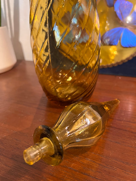 Bouteille vintage dite d'Empoli ambrée - Italie - Années 70