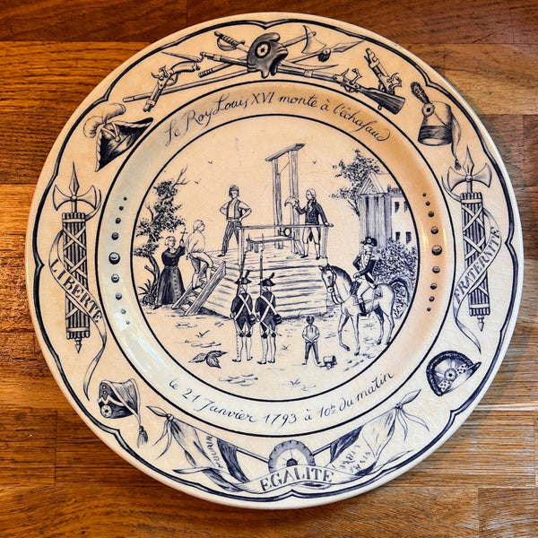 6 assiettes parlantes vintages La Révolution Française de 1789 en céramique de Luneville