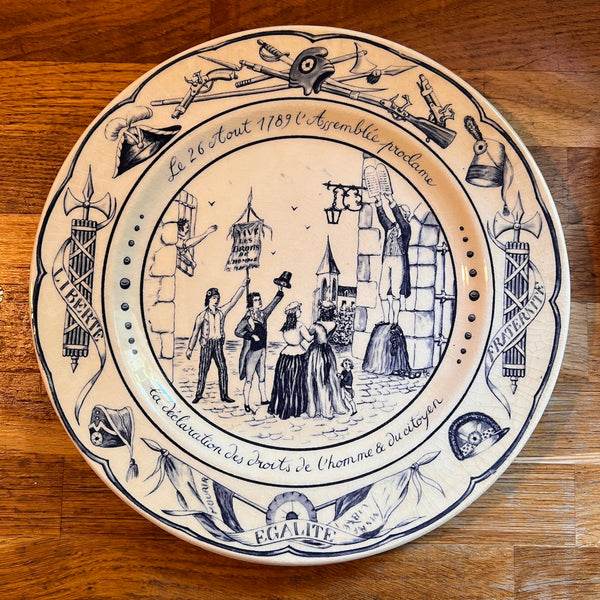 6 assiettes parlantes vintages La Révolution Française de 1789 en céramique de Luneville