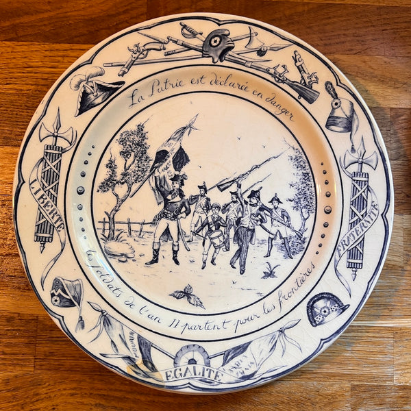 6 assiettes parlantes vintages La Révolution Française de 1789 en céramique de Luneville