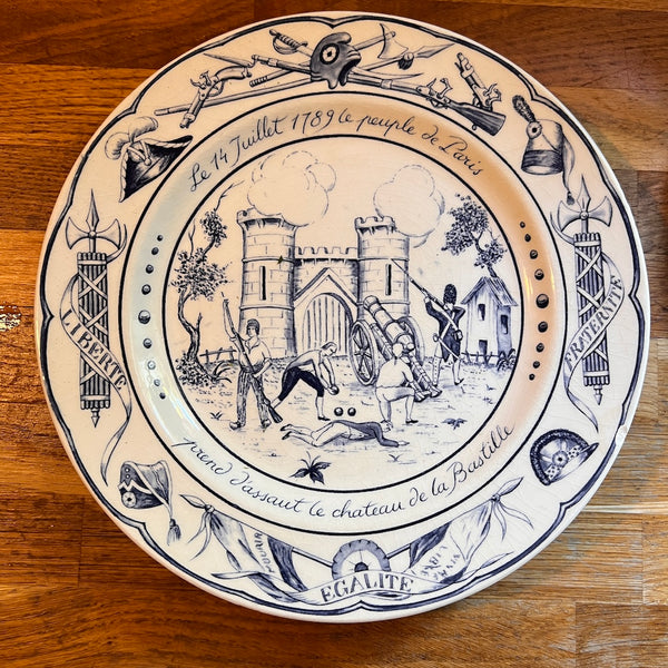 6 assiettes parlantes vintages La Révolution Française de 1789 en céramique de Luneville