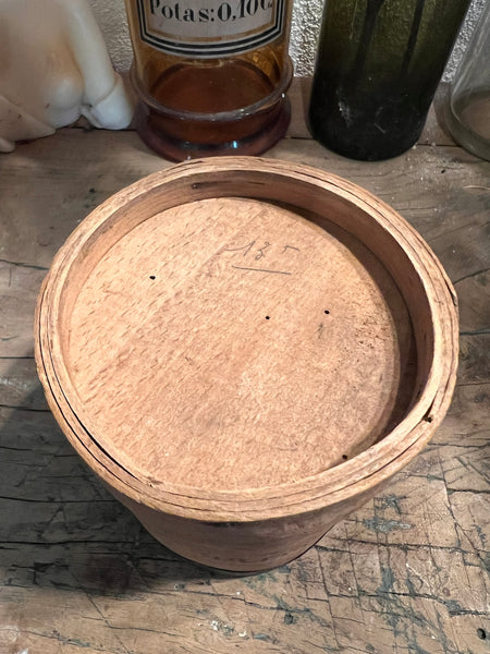 Boisseau / mesure à grains vintage de 1 litre en bois