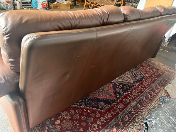 Grand canapé Coronado 4 places en cuir marron par Afra et Tobia Scarpa pour C&B Cassina et Busnelli, Italia - Années 60/70