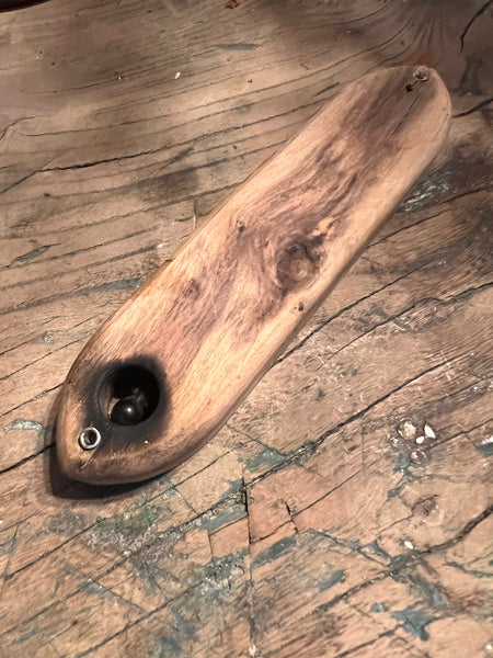 Thermomètre de bain en bois vintage