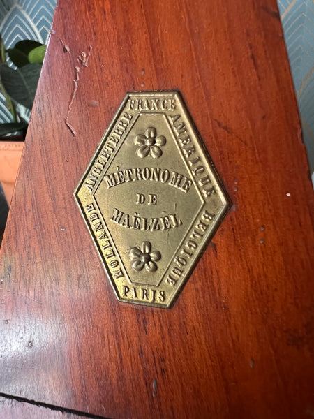 Métronome Maëlzel ancien en acajou - Paris - XIX/XXième siècle