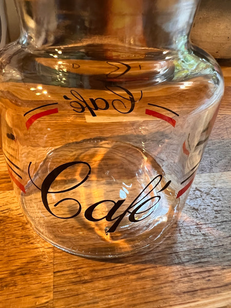 Pot à café moulu vintage au couvercle en liège