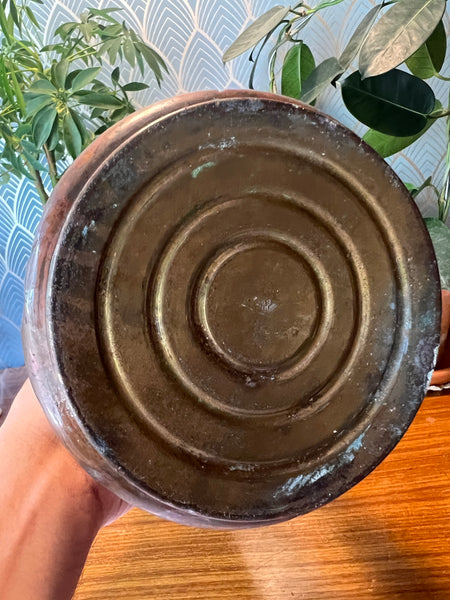 Vase en cuivre / laiton vintage fait à partir d'obus Art Nouveau - Allemagne - 1910