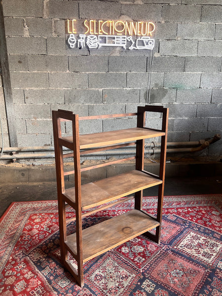 Étagère vintage de bouquiniste pliante et empilable