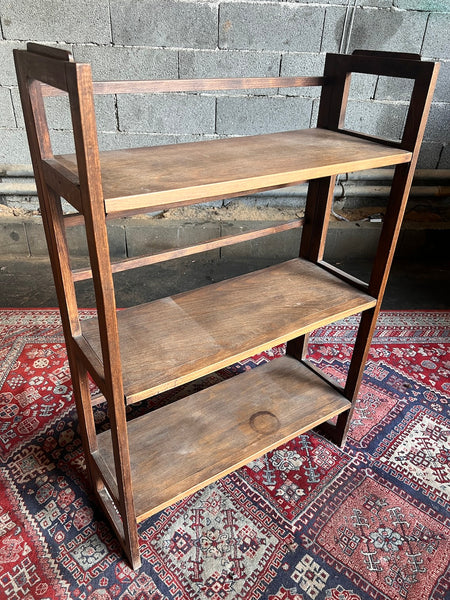 Étagère vintage de bouquiniste pliante et empilable