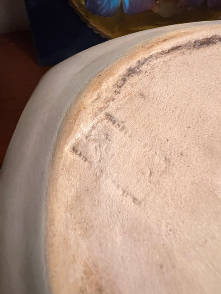 Petit serviteur vintage en céramique émaillé vert Manufacture Gado - Vallauris France - Années 50