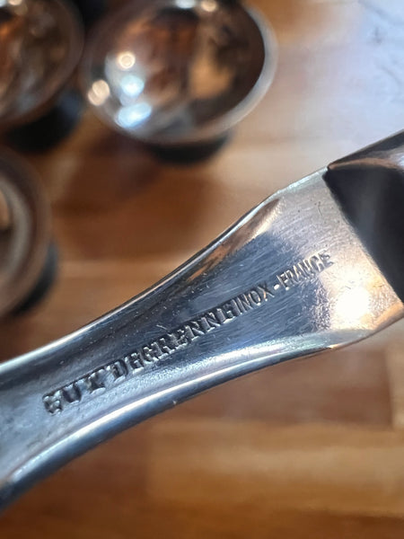 Service à glace / dessert vintage Harmoniques par Guy Degrenne inox et plastique - Années 80