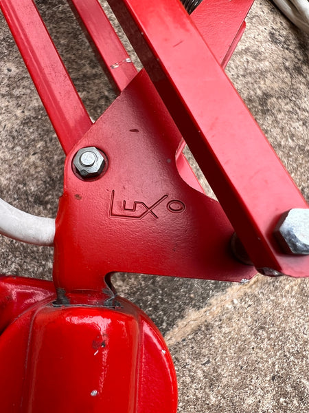 Lampe d'architecte articulée vintage Luxo L1 rouge par Jacob Jacobsen - 1970's