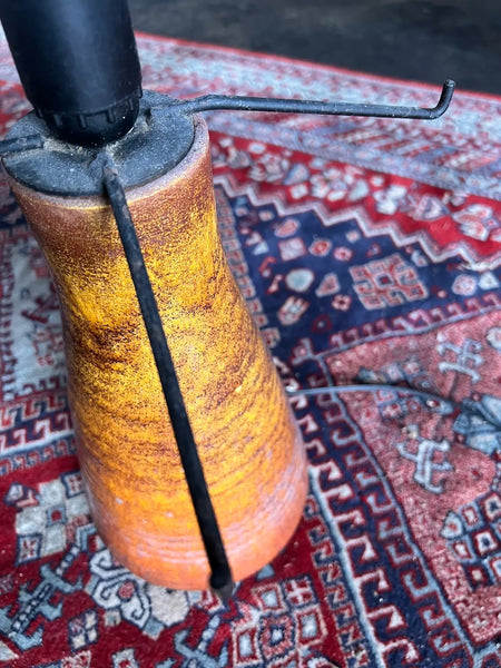 Lampe de sol des potier d'Accolay en céramique et résine - 90cm - Circa 1960