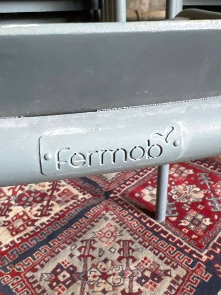 Lot de 12 chaises Fermob Luxembourg grises en aluminium