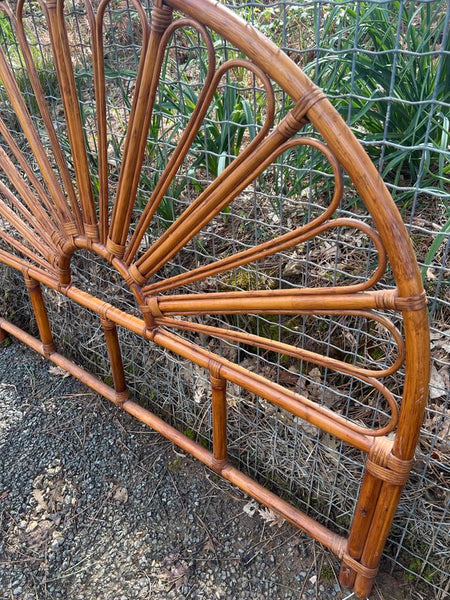 Tête de lit en rotin vintage 152cm