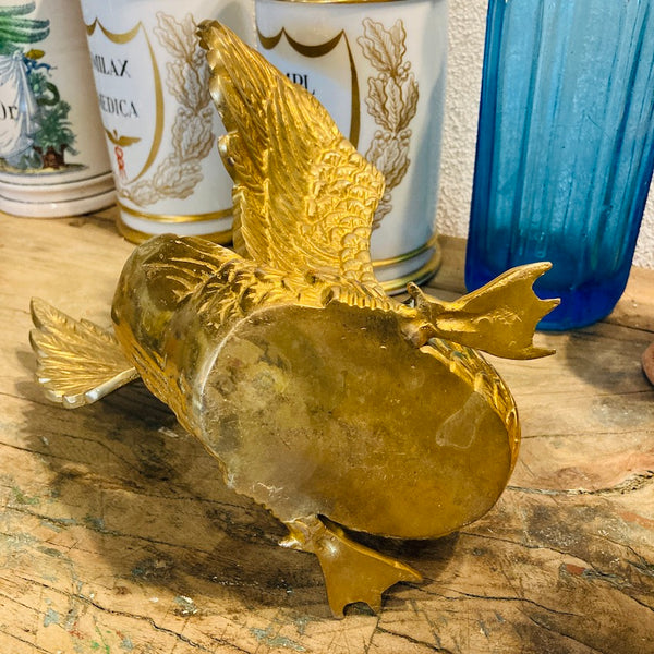 Cygne en laiton vintage hauteur 19cm
