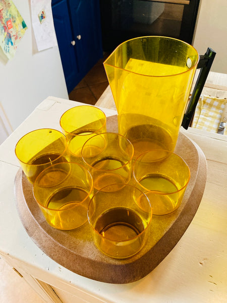 Service à orangeade anglais en plastique Preci-ware - Années 70