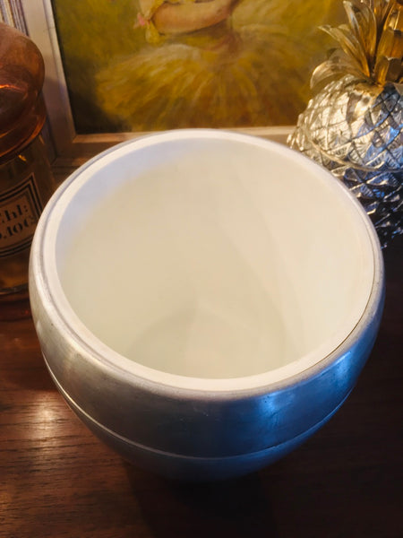 Seau à glace vintage poire en aluminium et plastique