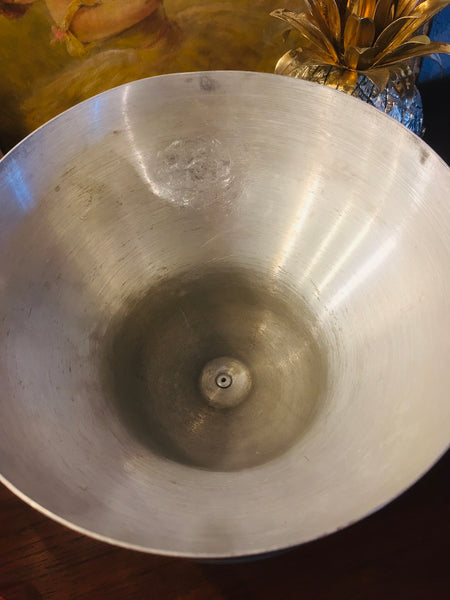 Seau à glace vintage poire en aluminium et plastique