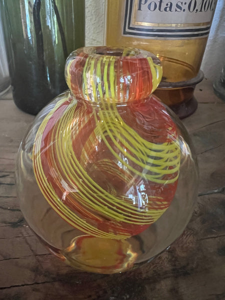 Flacon de parfum vintage en verre de Murano soufflé à la bouche