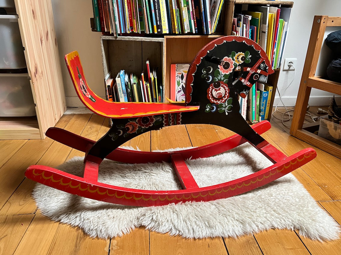 Jouet Ancien Vintage – Bébé Ane Cheval à Bascule Trotteur – Enfant – Occasion