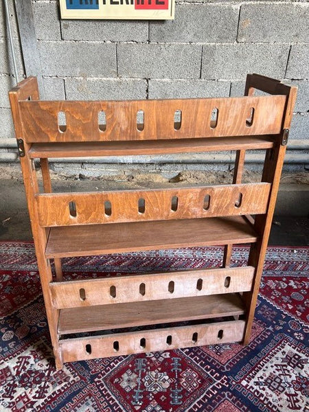 Étagère vintage de bouquiniste pliante et empilable