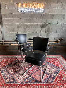 Lot de 6 fauteuils de bureau vintage style Roneo / Pullman - Années 50/60