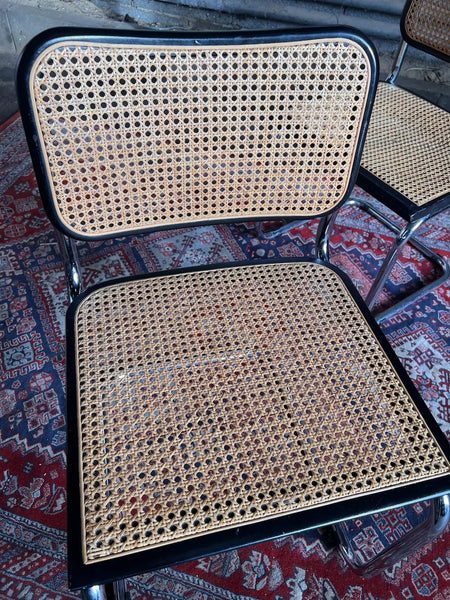 Chaise Cesca B32 noire par Marcel Breuer