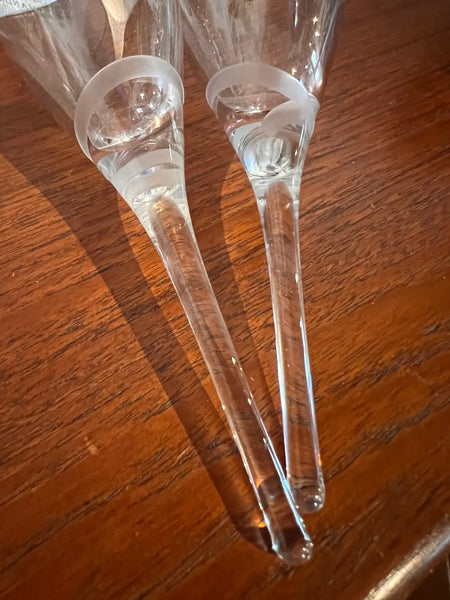 Duo de flûtes à champagne sur socle Moët et Chandon par Philippe Di Méo - Reso Design