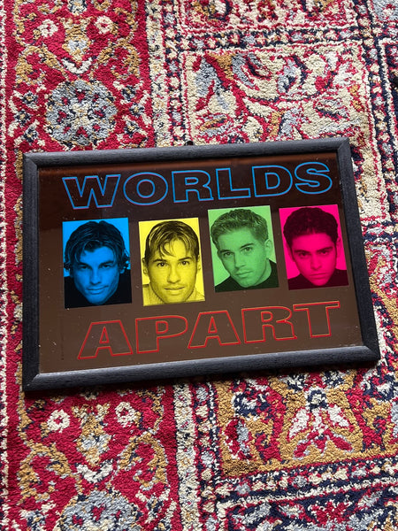 Miroir vintage Worlds Apart - Années 90