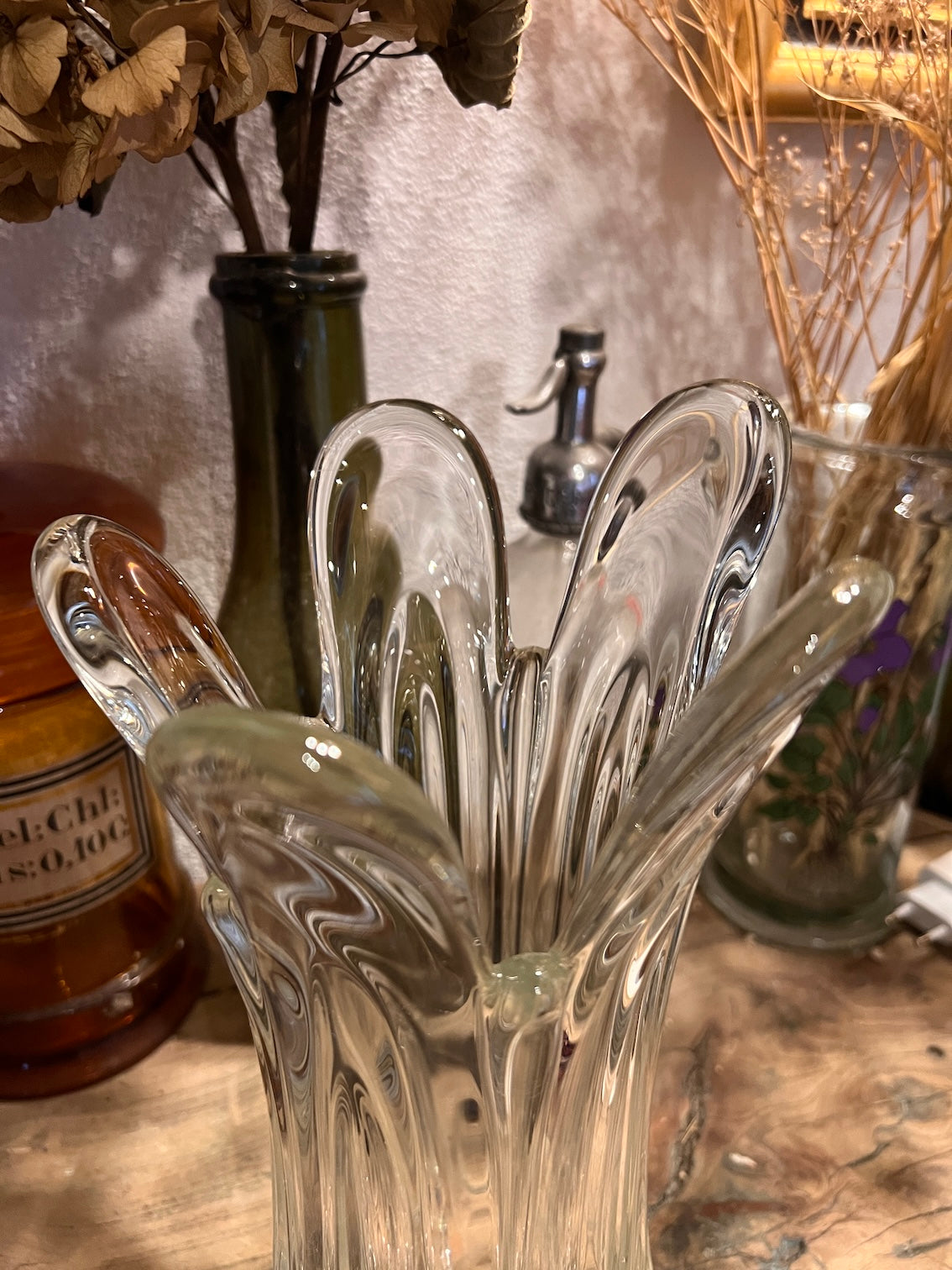 Vase Tulipe Vintage Années 70 – État Super, Fabrication Générique Française