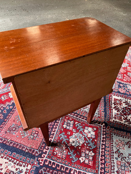 Table de chevet vintage en placage de teck au style scandinave