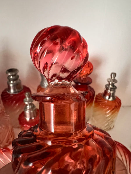 Garniture de toilette vintage Baccarat modèle Bambou