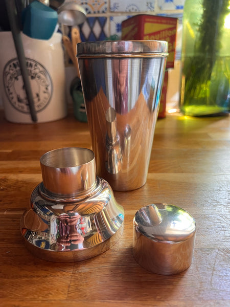 Shaker à cocktail vintage Lancel en métal argenté - Années 30/40