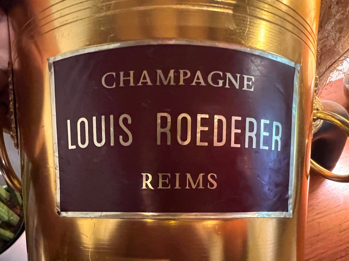Seau À Champagne Louis Roederer Modèle Ovale Étain Rare Seau À Champagne Louis Roederer Modèle Ovale Étain Rare